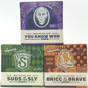 Dr.‎ Squatch Harry Potter Soap Bundle 3pk Voldemort Slytherin Gryffindor 5oz NEW